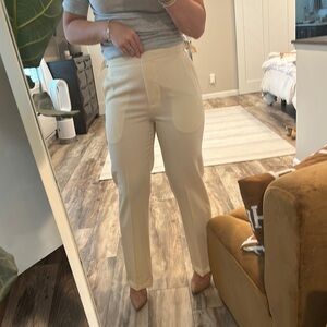 Pale yellow/cream Straight Leg Pants
